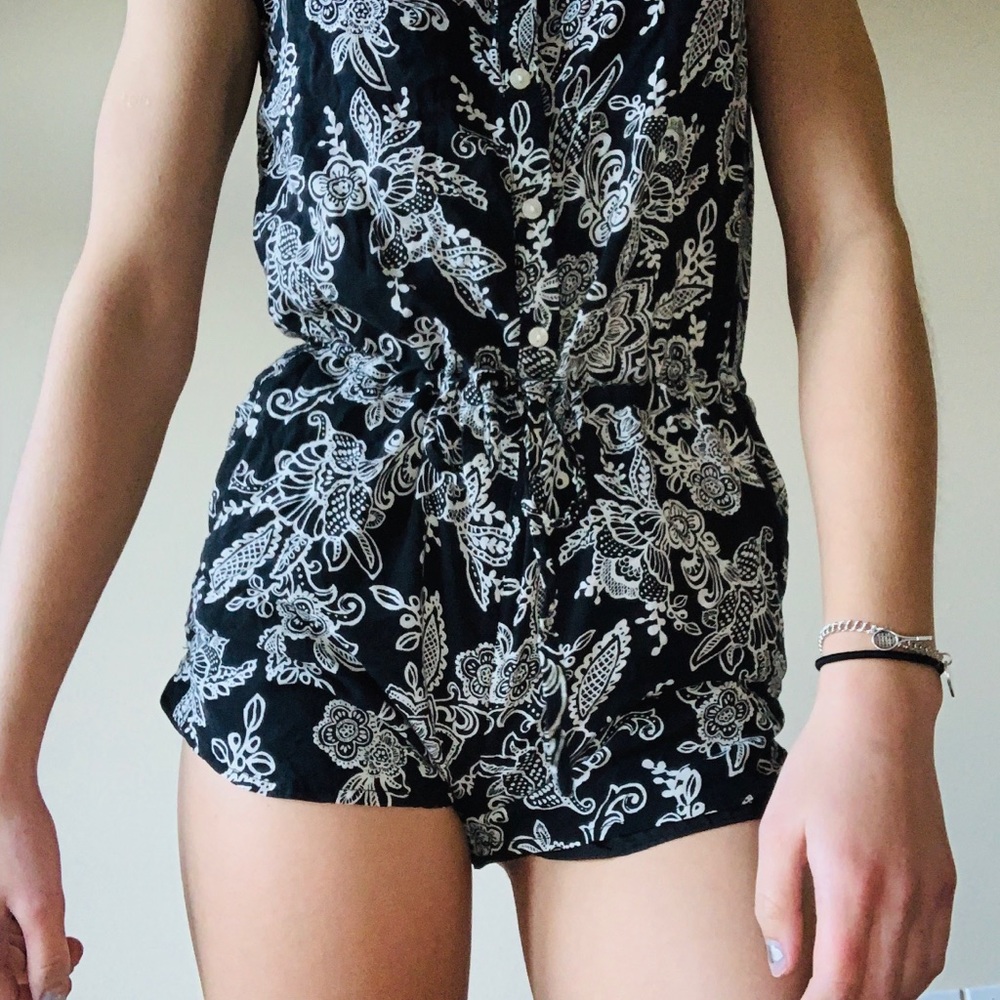 Flowered romper